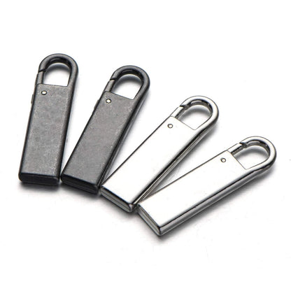 Zpsolution Zipper Pull Tab Replacement 1.5 Inch x 0.33 Inch, Sliver and Black