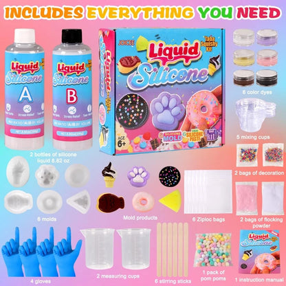 JOICEE Taba Squishy Kit DIY 2.17 x inches, pink, purple, black, white