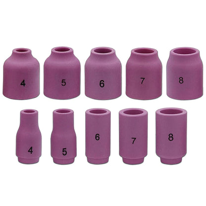 Zinger 53pcs TIG Welding Torch Stubby Gas Lens #10 Glass 53PCS, Multicolor