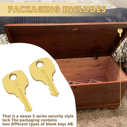 Cedar Chest Key Lock Replacement Fits All Lane S Series Locks, Brass color