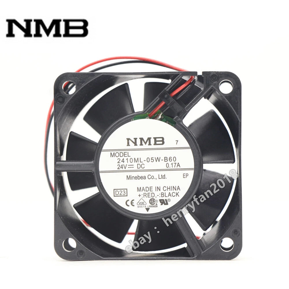 NMB 2410ML-05W-B60 Cooling Fan DC 24V 0.17A 60*60*25mm 6cm Inverter Cooling Fan