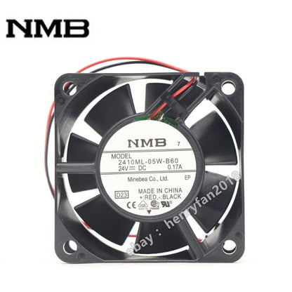 NMB 2410ML-05W-B60 Cooling Fan DC 24V 0.17A 60*60*25mm 6cm Inverter Cooling Fan