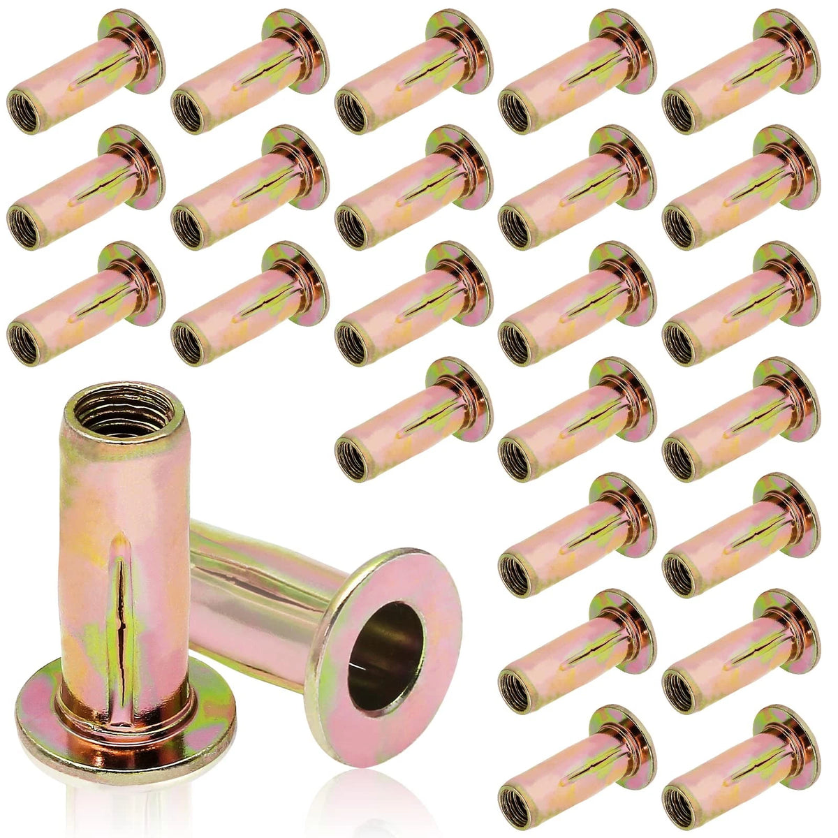 Moicstiy 25Pcs M5 Steel Multi Grip M5, Zinc (Metallic) or Gold