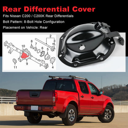 38350-EC010 Rear Differential Cover Fits Nissan 2005-2015 Xterra 8-Bolt C200K