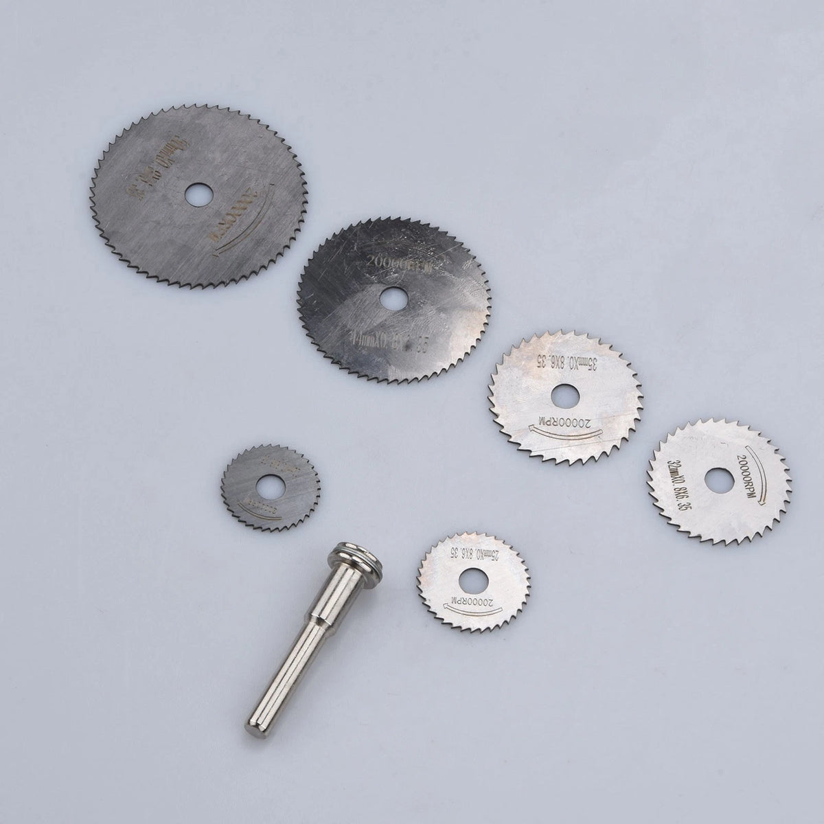 6Pcs Circular Saw Disc Set Dremel Mini Drill Rotary Tool Wood Cutting Blade Set.