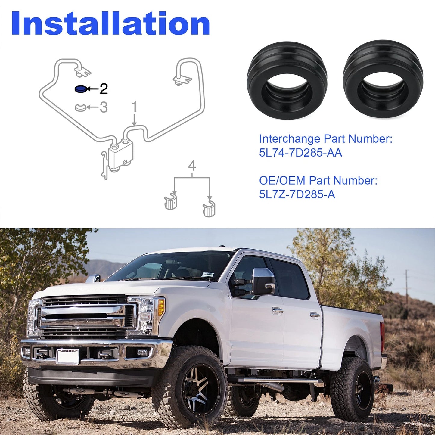 5L7Z-7D285-A Transmission Oil Cooler Line Seals For Ford 2007–2024 (x2)