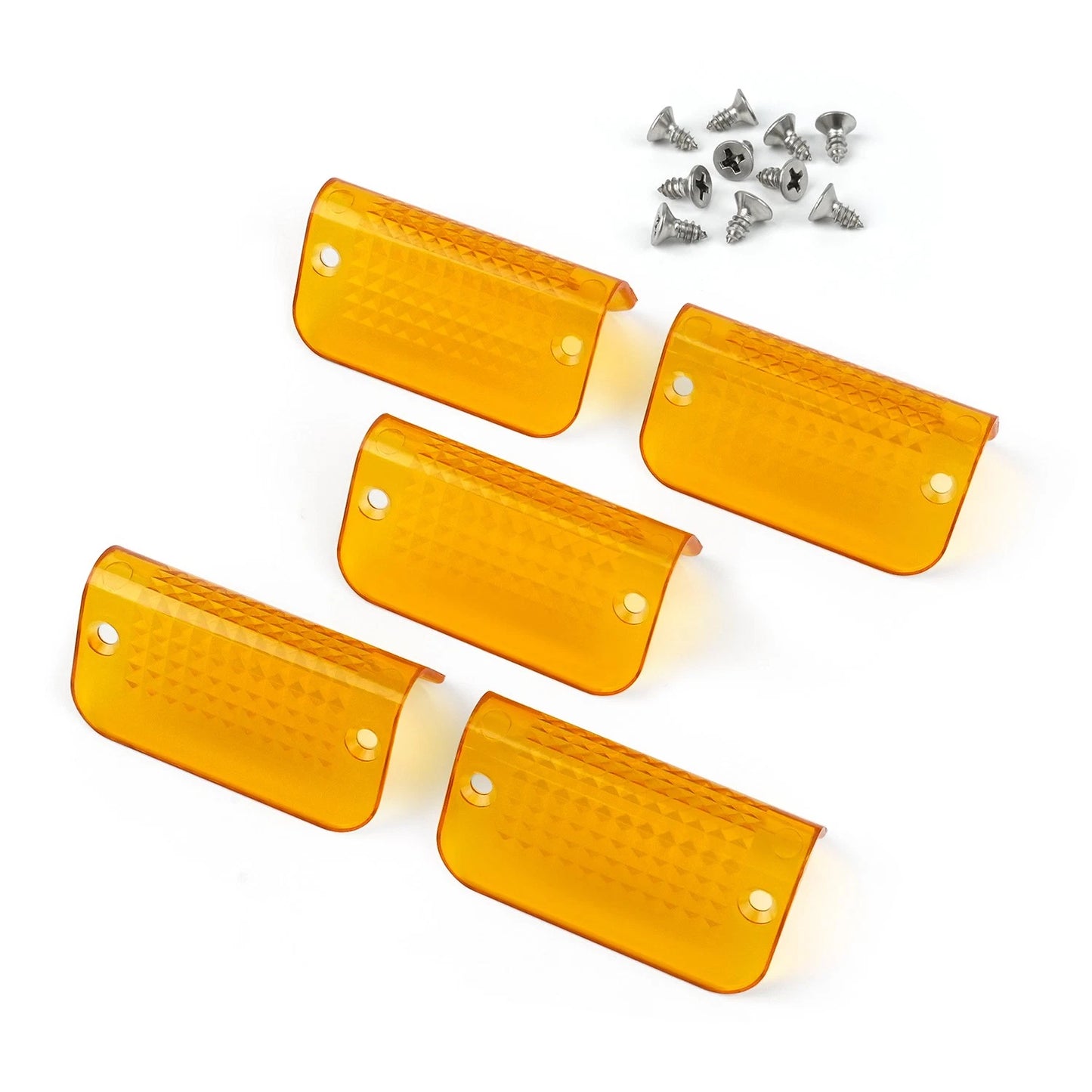 Orange Amber Cab Roof Visor Replacement Light Lens for Lund Moon/Sun Visor-5PCS