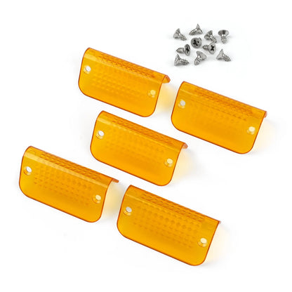 Orange Amber Cab Roof Visor Replacement Light Lens for Lund Moon/Sun Visor-5PCS
