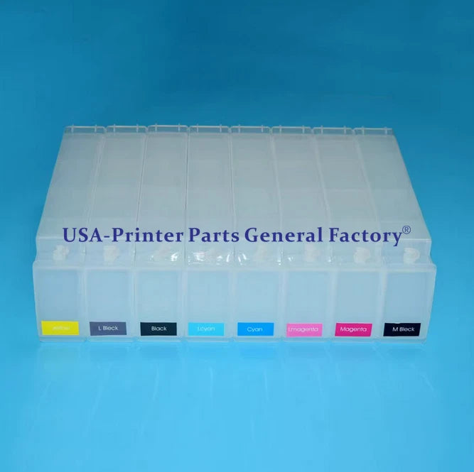 1SET  8Color Refillable Ink Cartridge For HP 91 Designjet Z6100 Z6100ps