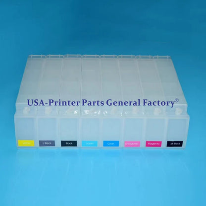 1SET  8Color Refillable Ink Cartridge For HP 91 Designjet Z6100 Z6100ps