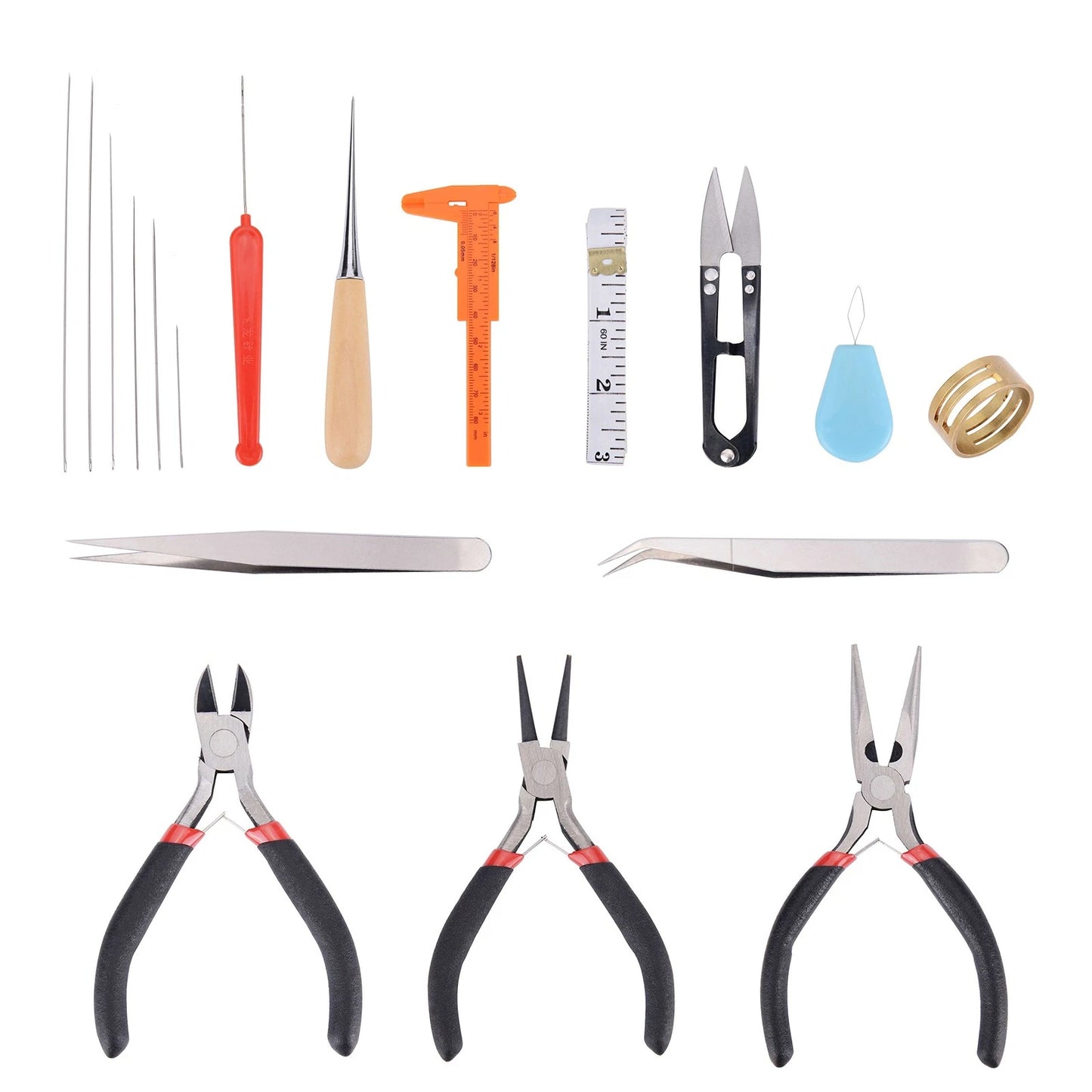 PAXCOO 19Pcs Jewelry Making Tools Kit with Zipper Storage Case for black