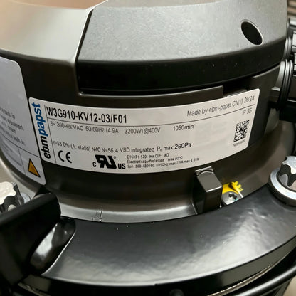 W3G910-KV12-03 F01 for ebmpapst EC 400VAC 4.9A 3.2KW for Cooling Fan