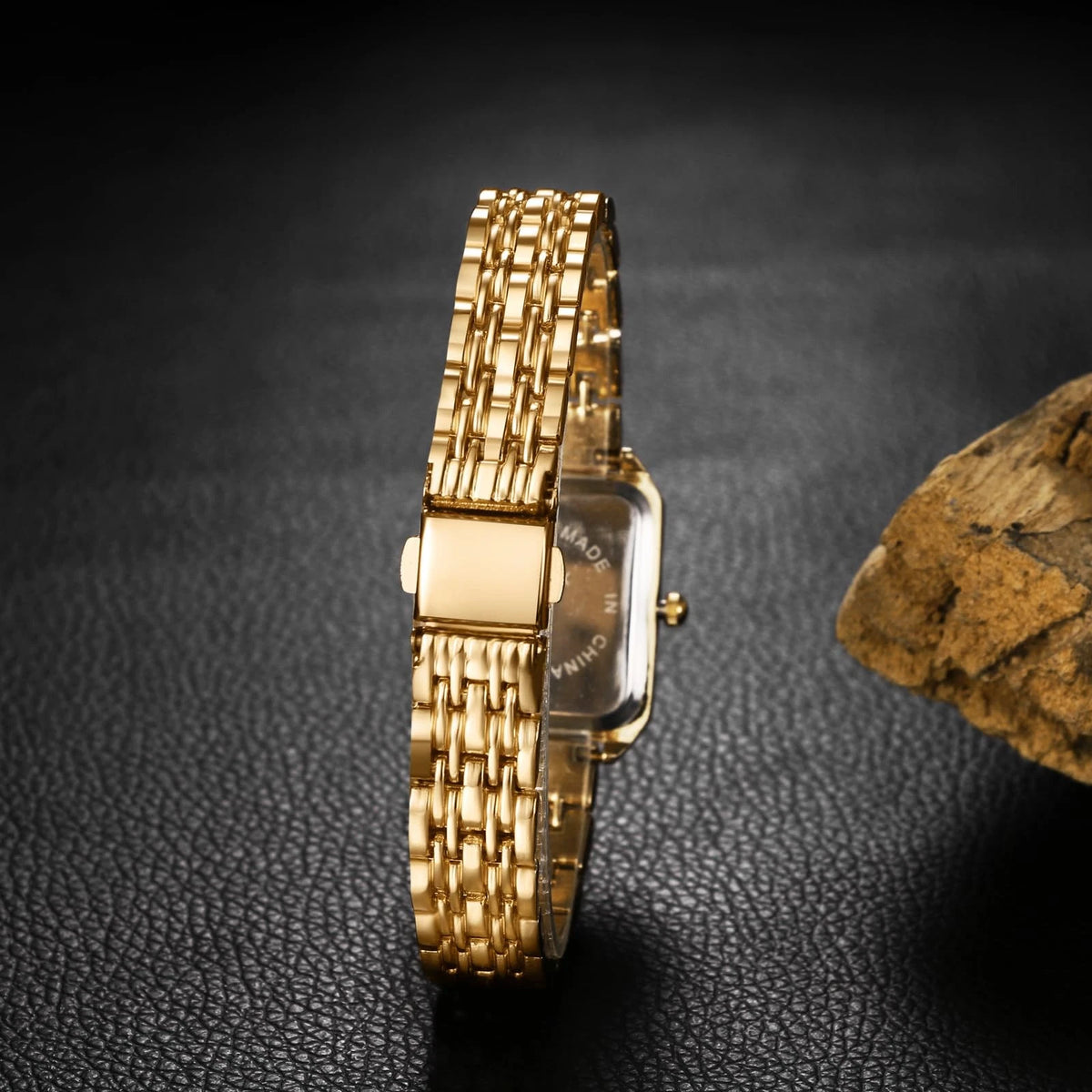 Avaner Women's Bracelet Square Watches: Gold Silver Stainless Steel