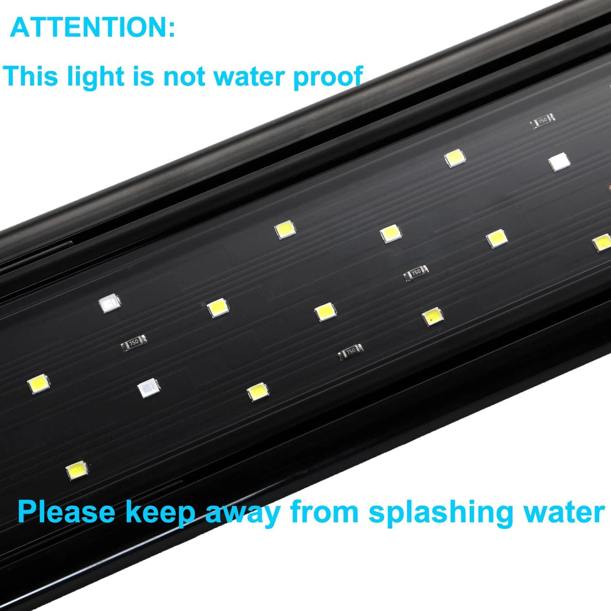 AQUANEAT LED Aquarium Light Full Spectrum for 18"-24", light cover is black