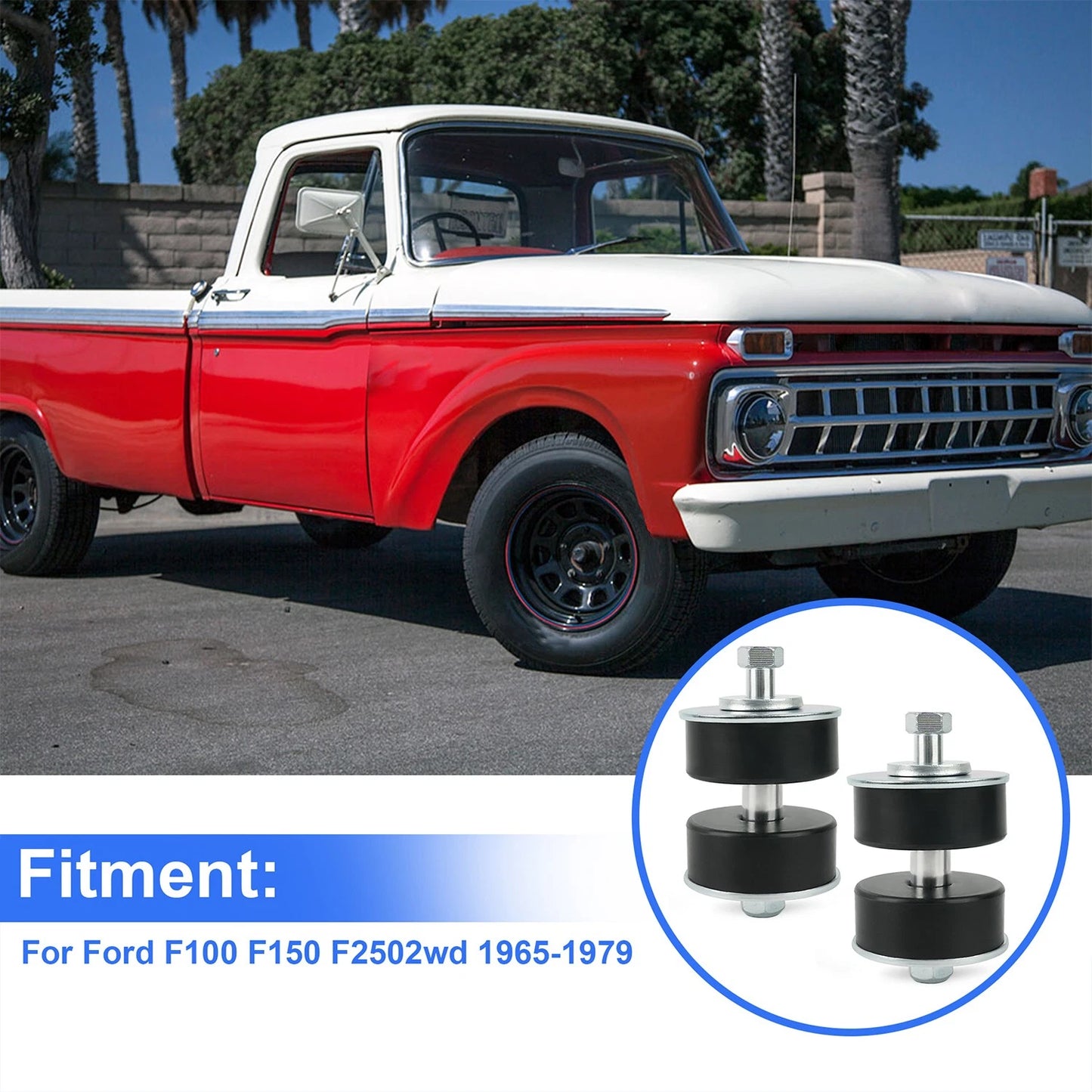 For 1965-1979 Ford Pickup Truck Radiator Core Support to Frame Hardware Pad Kit