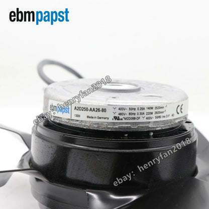 Ebmpapst Fan A2D250-AA26-80 M2D068-DF 400/480VAC 140/220W 0.3A Spindle Motor Fan
