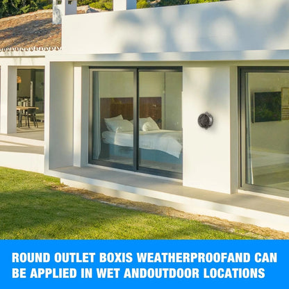 Weatherproof Round Electrical Outlet Box, Box 1PACK, Gray