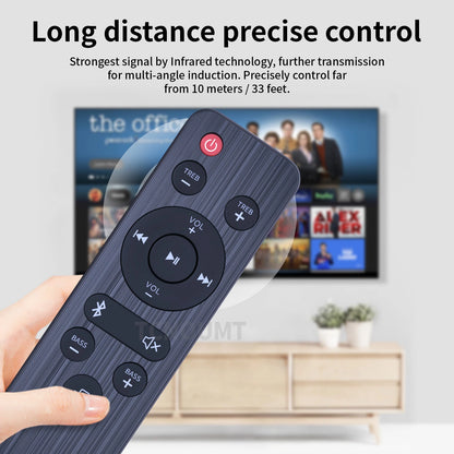 100004118 Replacement Remote Control For ONN 32 Inch 2.1 Soundbar System