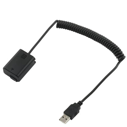 NP-FW50 Dummy Battery Adapter USB Cable for Sony A7, A7R, A7S, A7M Accessory