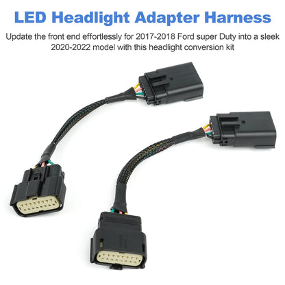 2017-18 to 20-22 LED Headlight Conversion Adapter Harness For Ford F-250   F-350