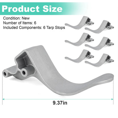 1705454 Easy-Off Cast Aluminum 6″ Offset Tarp Stop Upright Kit - 6 Tarp Stops
