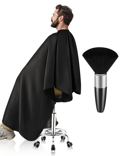 ULG Professional Hair Cutting Cape with Neck 57 x 72 inches, Black Solid