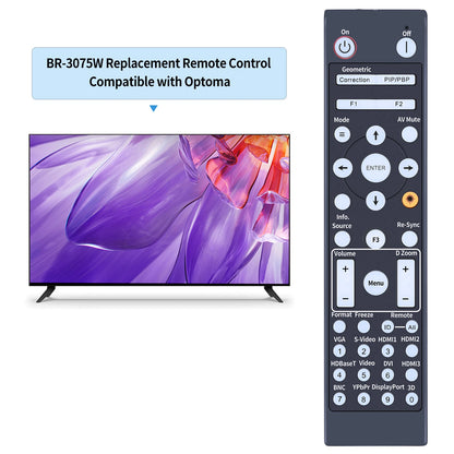BR-3075W Remote Control For Optoma Projector EH515TST EH515ST 4K500