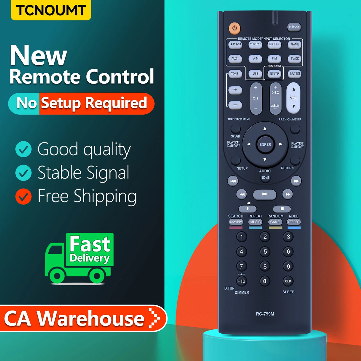 RC-799M Remote Control For Onkyo AV Receiver HT-R391 HTR558 HT-R590 HT-RC330