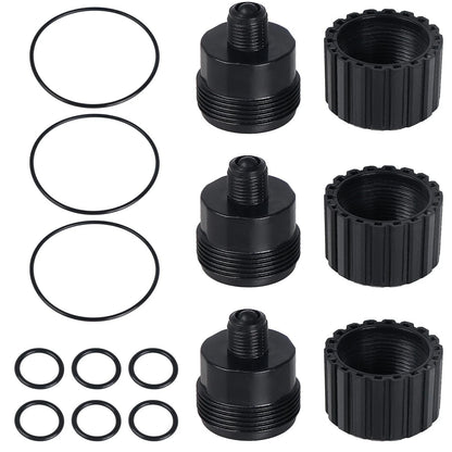Gotorido 3 Piece Replacement Valve Rebuild Kit for 2-Port/3-Port Pool Black