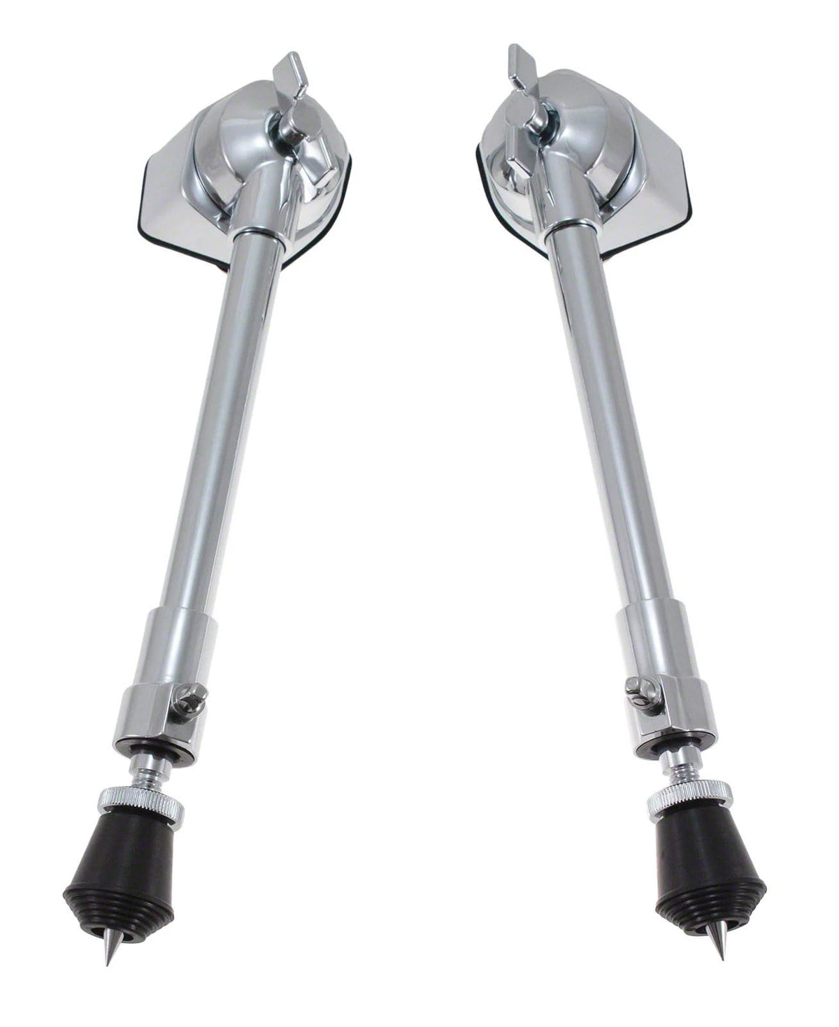 2 Packs Bass Drum Threaded Rubber Feet, Floor Tom Leg Tips Black