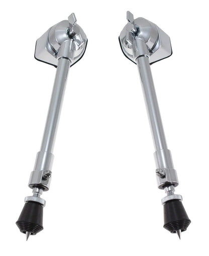 2 Packs Bass Drum Threaded Rubber Feet, Floor Tom Leg Tips Black