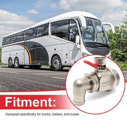 Engine Oil Drain Valve (27mm-2.0) & L-Shaped Hose End L-002 COMBO PACK