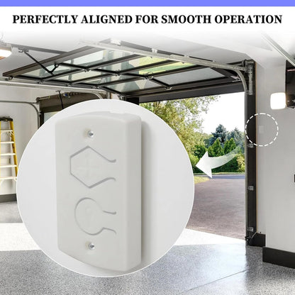 White Two Button Cover Plate, Opener Wall Control for Wayne