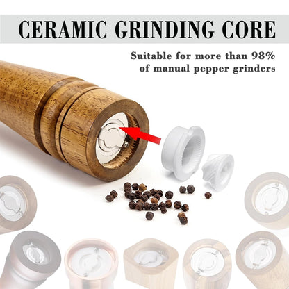 ROLMZJX Pepper Mill Replacement Parts,Salt And 29*29*11mm, White