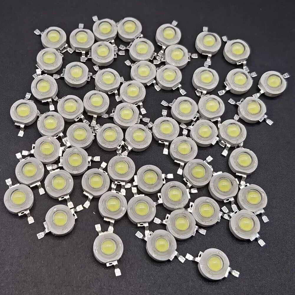 50Pcs 180 Degree 1W High Power LED SMD Different Colors Chip Lamp Beads COB