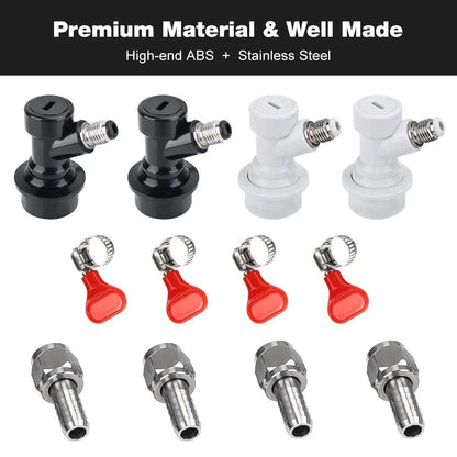 Ball Lock Keg Disconnect Quick 2 pairs of ball lock keg fittings, Red