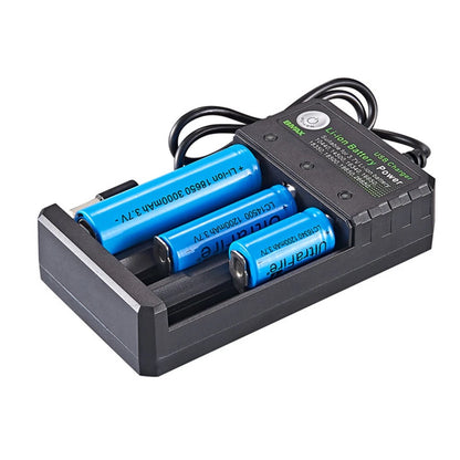 Two-Color Charging Indicator USB DC 5V 3-Slot Lithium Battery Charger Portable