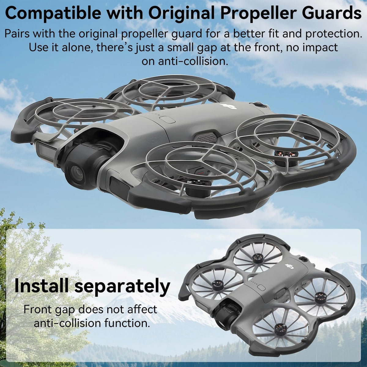Craznick Neo 2 Drone Accessories Set - 4Pcs Kit with Propellers Foldable Gary