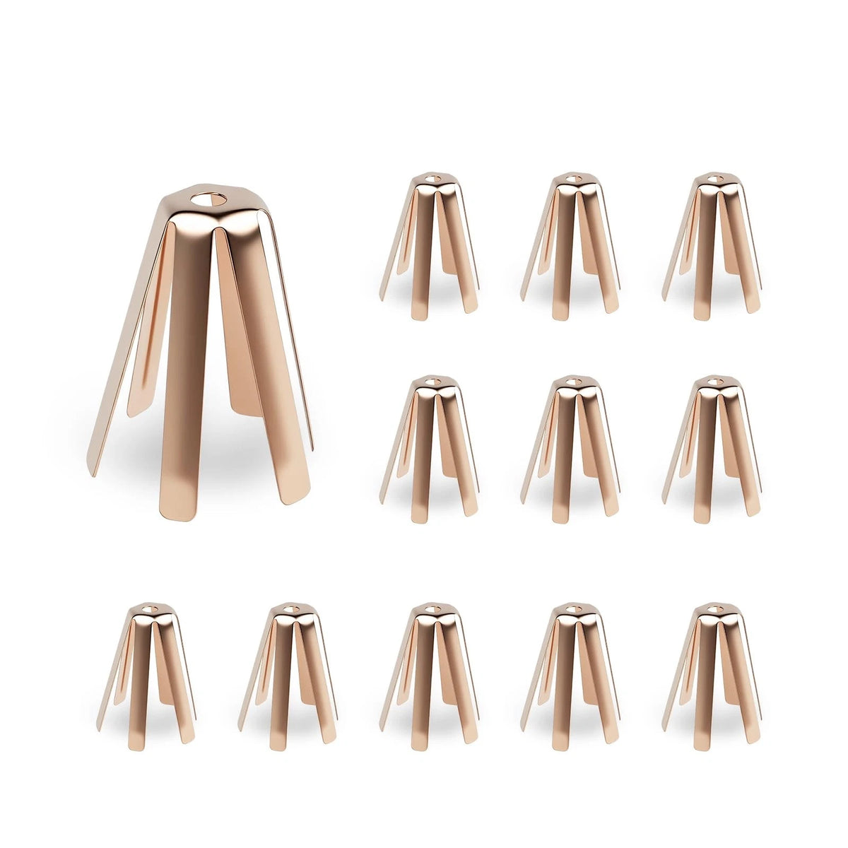 Hateenru 12PCS 6 Legs Universal Golf Shaft Adapter Shims, Brass Small, Gold