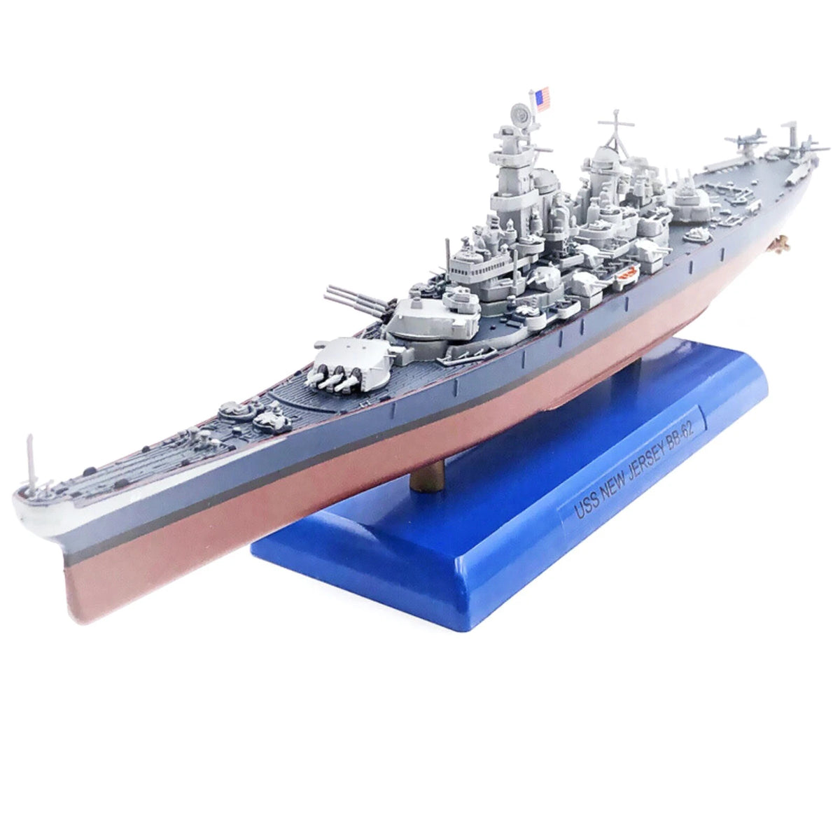 Alloy 1/1000 Scale WWII USS  Jersey BB-62 Battleship Model Gifts Collection