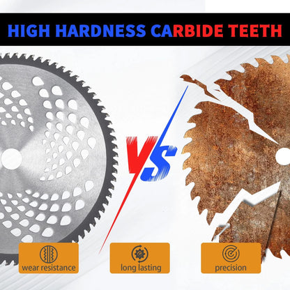 IRONHIT 9" x 20T Chainsaw Tooth Brush Cutter Blades, x 36 Teeth BLACK