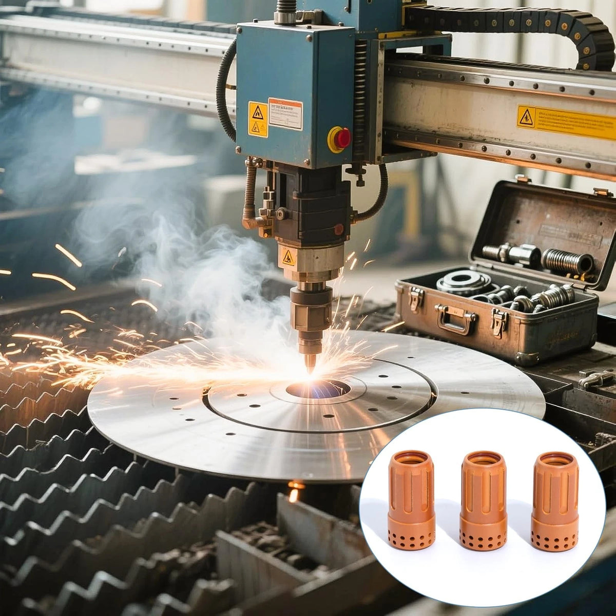 3PCS 220857 Swirl Ring for 45XP/65/85/105 Torch - Alloy Plasma Cutter...