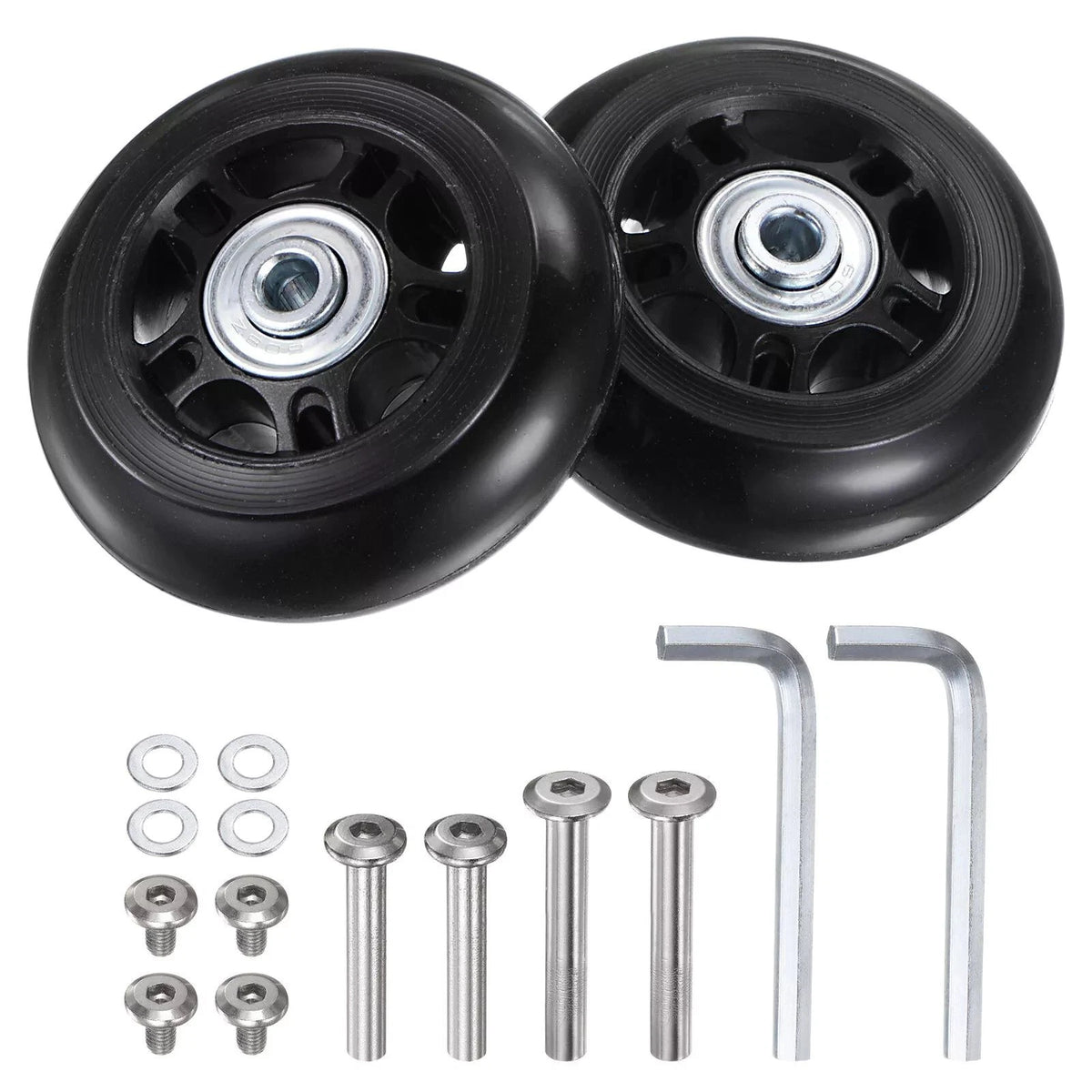 70x24mm Luggage Replacement Wheels Kits Repair Parts With Easy installation