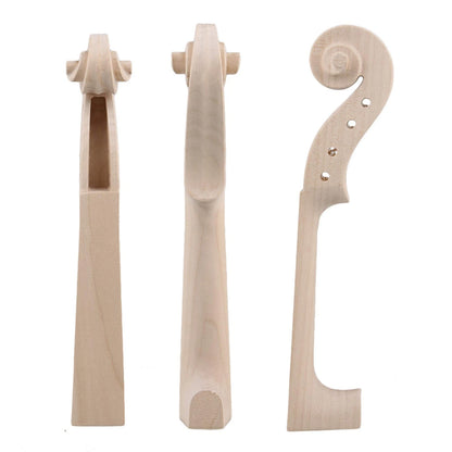 Yibuy DIY 4/4 Violin Neck Carved European Maple Wood Smooth Type2, beige