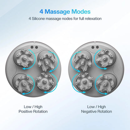 COMFIER Electric Scalp Head Massager with 4 Soft Silicone 7 Piece Set, Gray
