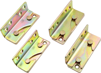 LBY Bed Rail Brackets with Circular 87 x 30mm(3.43''×1.18''), gold yellow