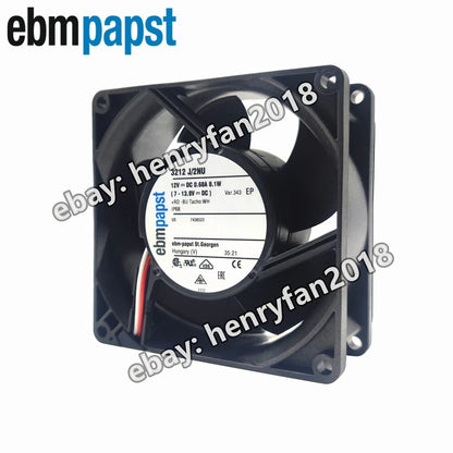 Ebmpapst 3212J/2NU-343 Axial Fan DC 12V 8.1W 90*90*38MM 130m3/h IP68 Cooling Fan