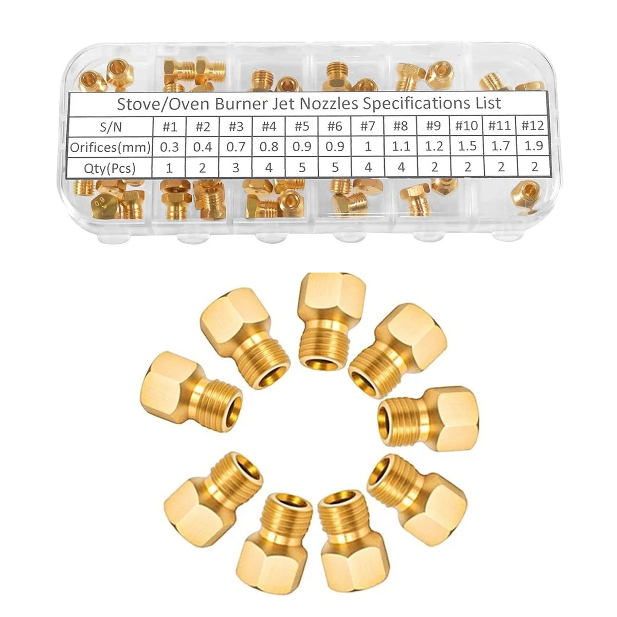36PCS 6 mm Diameter Gas Range Stove Oven Orifice Conversion Kit For Butane Gas