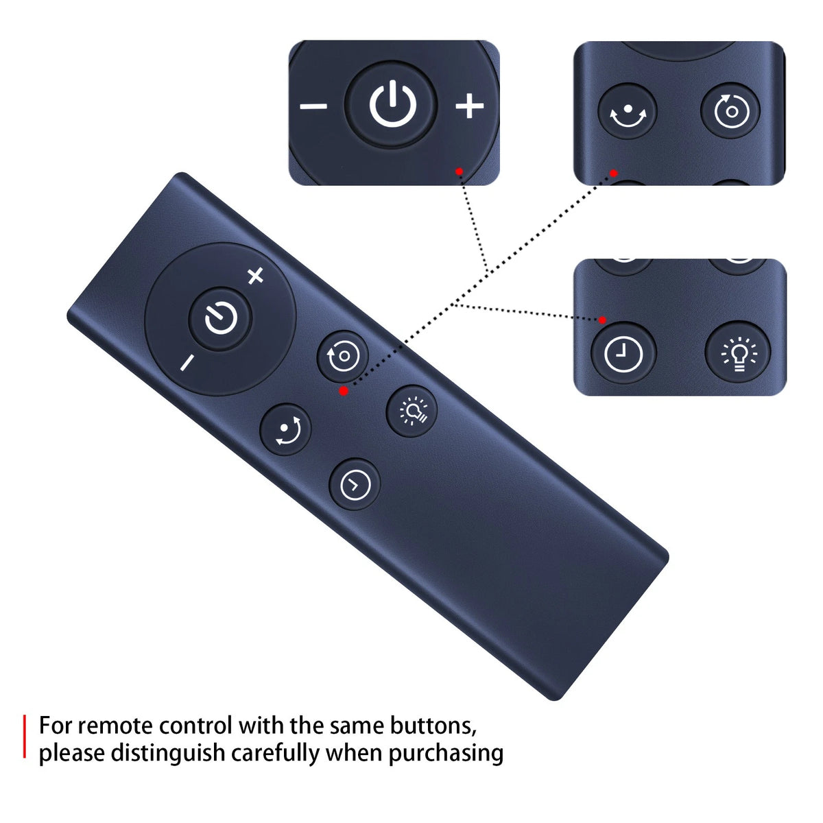 Replacement Remote Control For G-Ocean 45 Inch Oscillating Fan GFTF5501-US