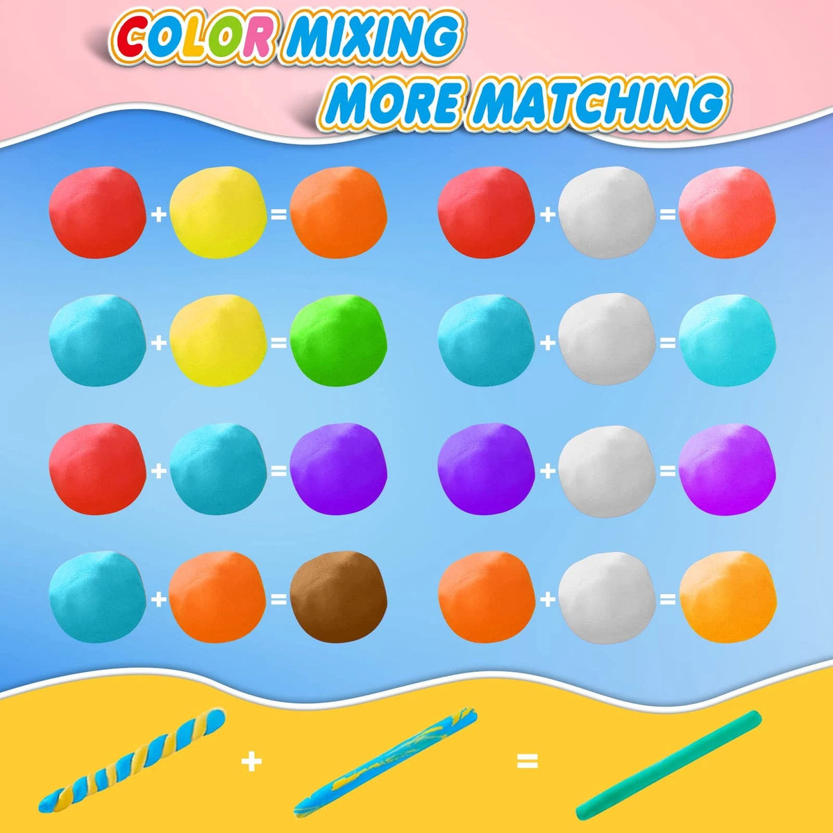 ESSENSON Magic Clay - Air Dry 24 Colors, Modeling for 24 Colors